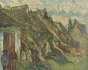 Vincent Van Gogh Thatched Sandstone Cottages in Chaponval (nn04) Germany oil painting reproduction